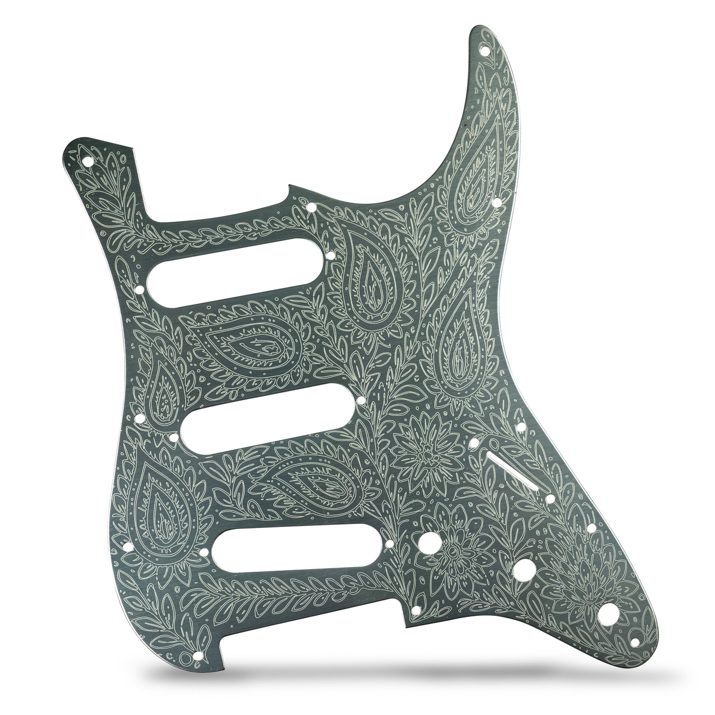 Clear Anodized Laser Engraved Aluminum Fender Strat Pickguard